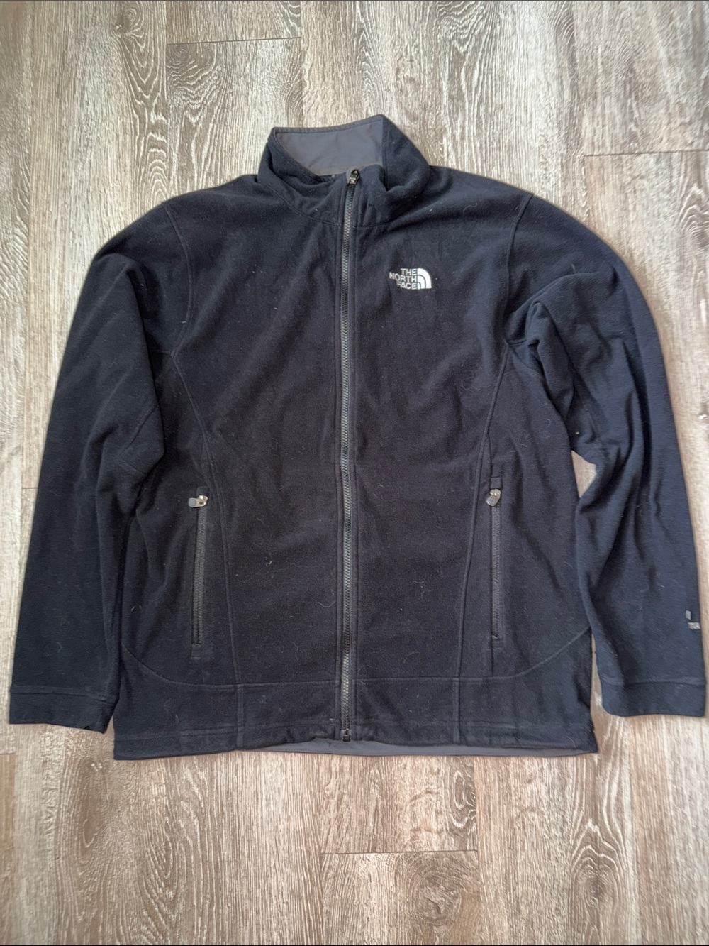 The North Face black  Fleece zip up warm jacket large zip front tka1 outdoors